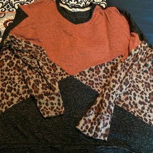 Very cute and soft multi print sweatshirt